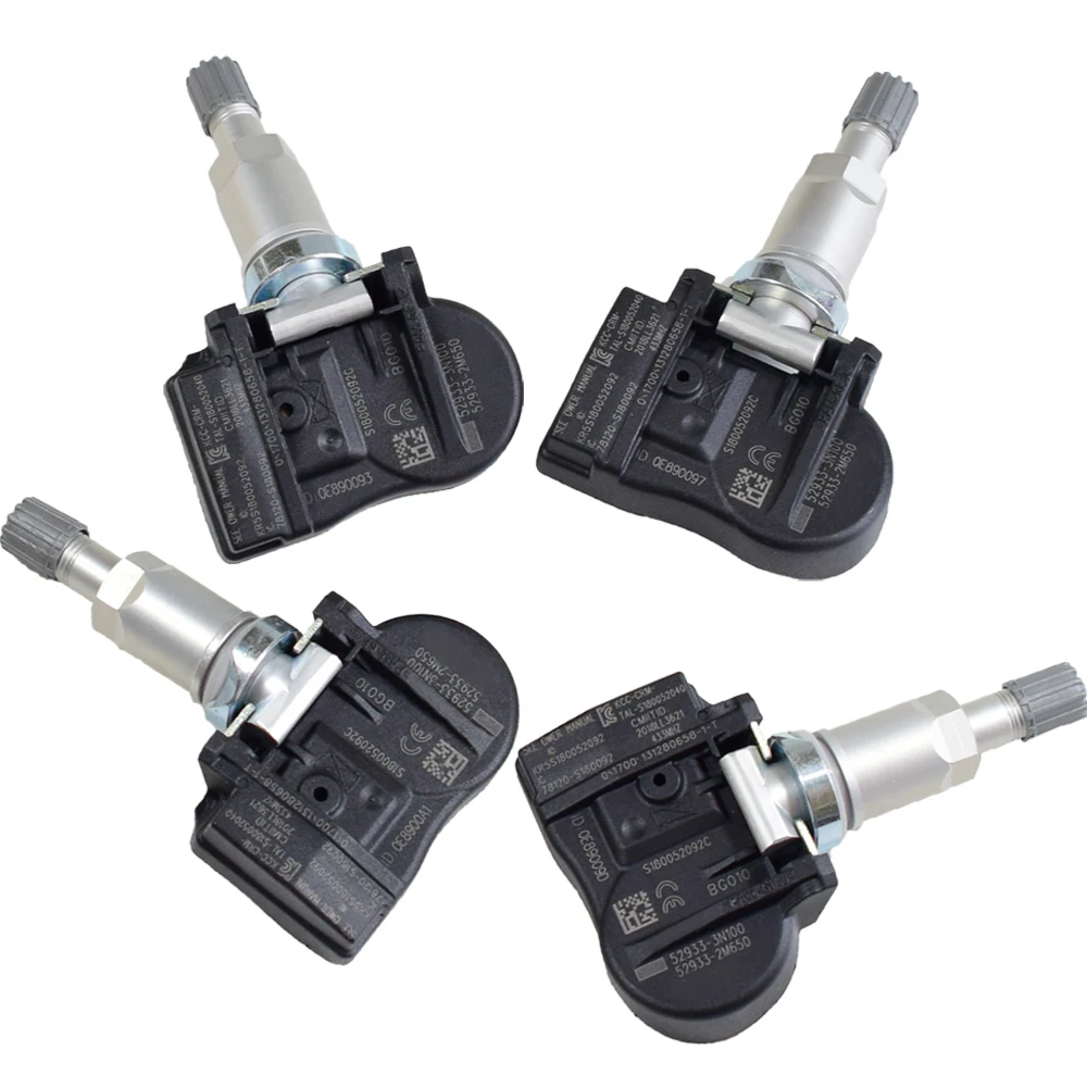 4 шт. TPMS датчик давления в шинах/предупреждающий для Hyundai Equus Santa fe Genesis 52933-B1100 52933-3N100