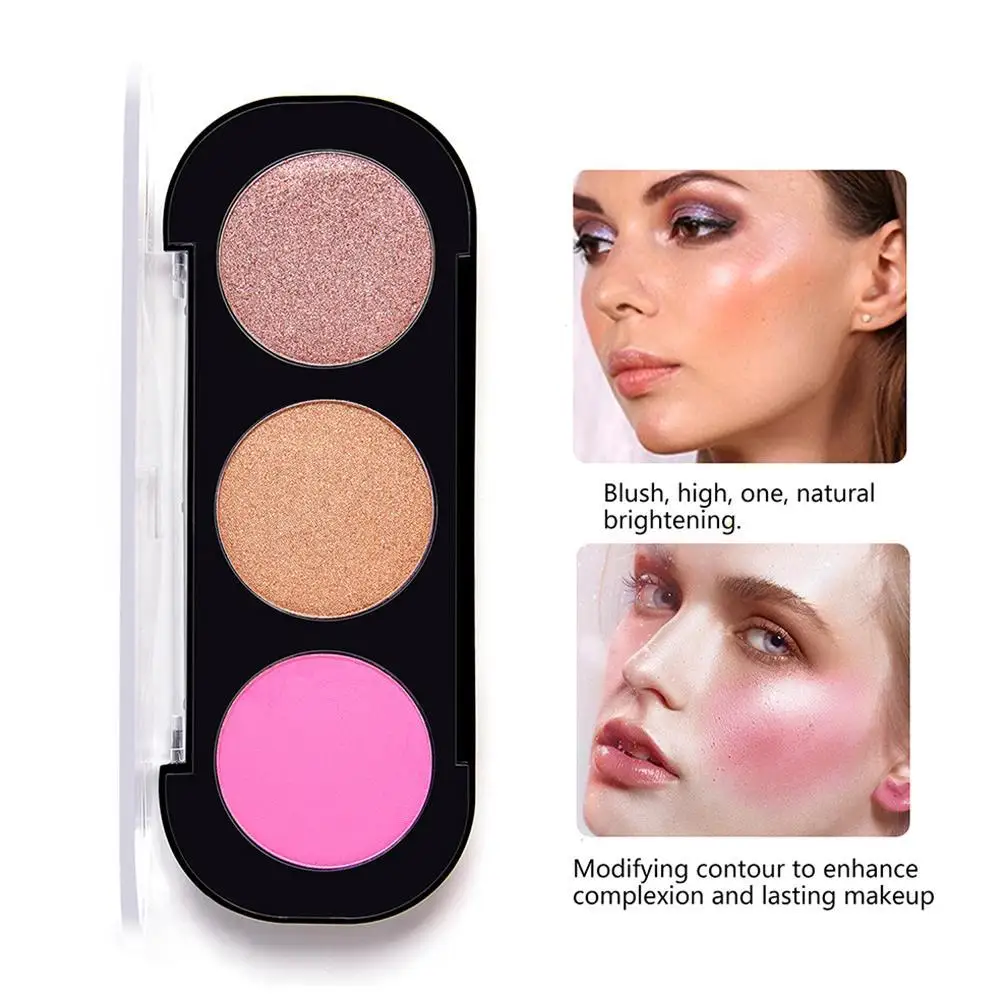 3 цвета минеральные пигментные Румяна для лица румяна косметическая пудра