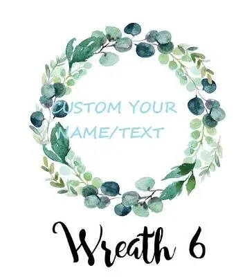 Wreath 6 Персонализировать название халаты для невесты и подружек подарки, изготовленный на заказ белый цветочный халат атласный, пижамы для невест, кимоно - Цвет: Wreath 6