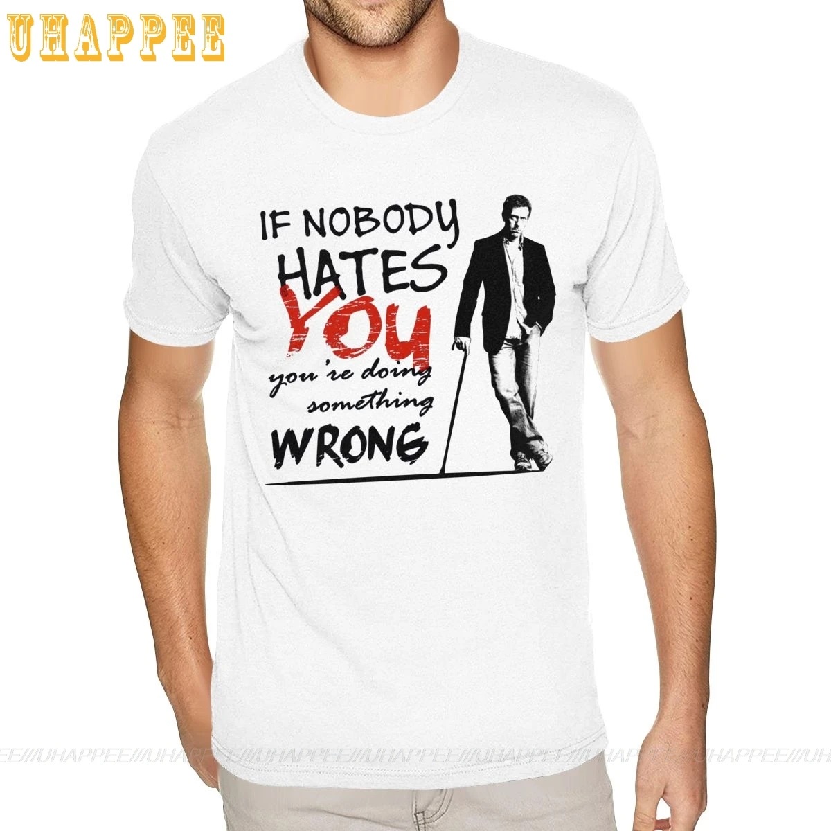 Dr House MD если никто не любит вас футболки джентльменов 80S гранж мужская модная