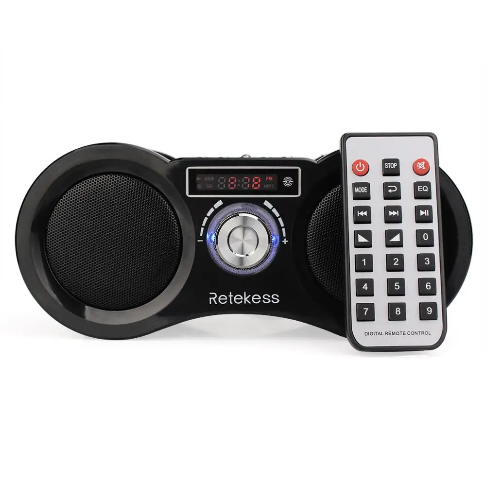 Портативный радиоприемник Retekess V 113 FM стерео цифровой динамик USB диск TF карта MP3