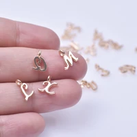 gold color 26pcs mix old english letter charm pendants for jewelry making bulk alphabet handmade necklace keychain materials