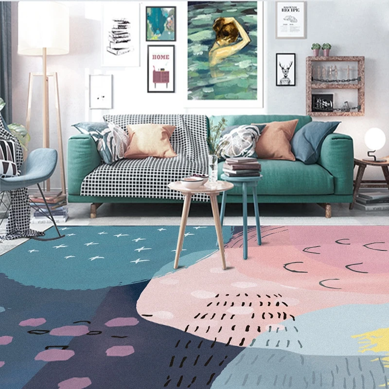 Скандинавский минималистичный ковер для гостиной дома спальни цветные