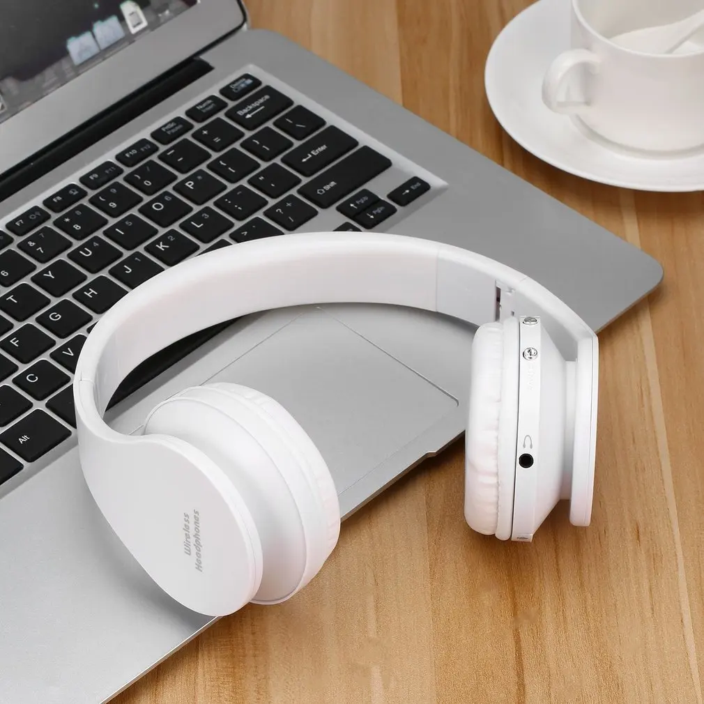 1 Bluetooth наушники с микрофоном для мобильного компьютера планшета тяжелый бас складной портативный регулируемый для iPhone ПК ноутбука 3,5 мм аудио - Цвет: 1