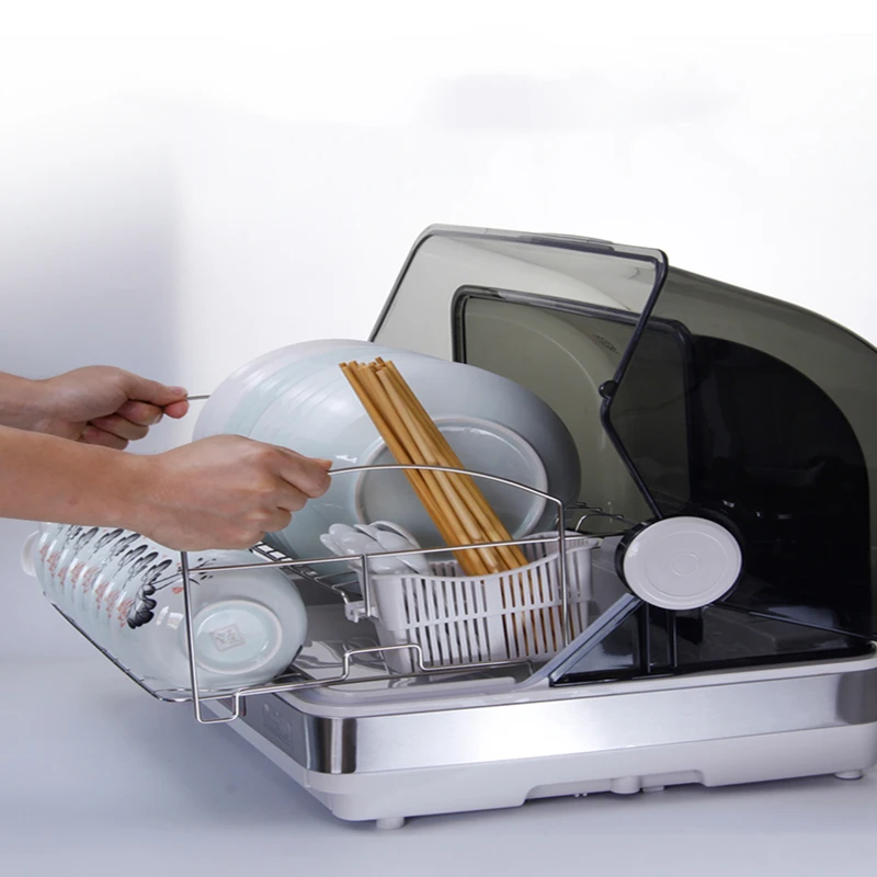 Disinfecting cabinets with tabletop kitchen bowls and sterilized dried wate | Kitchen Cabinets