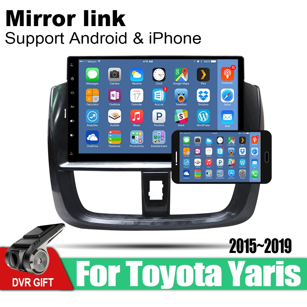 Автомобильные аксессуары для Toyota Yaris 2015 2019 DVD мультимедийный плеер система GPS