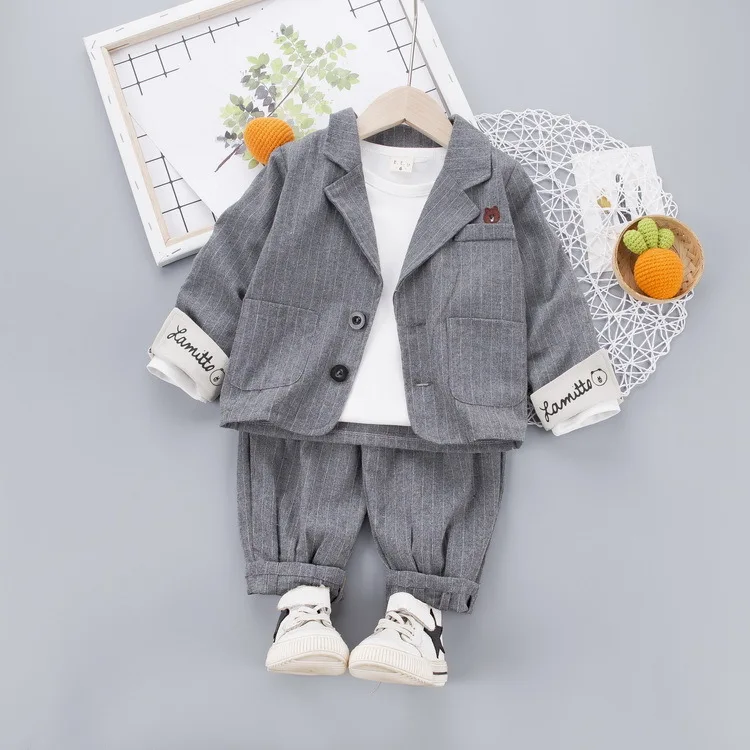 

2020 2pcs Baby Boy Clothes Set Formal Long Sleeve Tops Party Christening Wedding Tuxedo Bow Suit Casual Children Clothing Sets