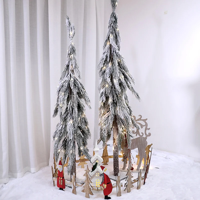 

Baby Room Ornaments Christhmas Kit Santa Village Set Bedroom Wood Small Ornaments Figurines Fence Gift Natal Home Decor ZZ50XX