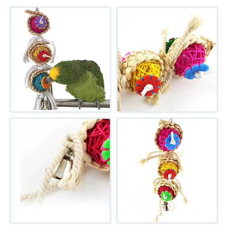 1 шт. Платье для девочек игрушка попугай жевать пряди кусать зубы 3 натуральное