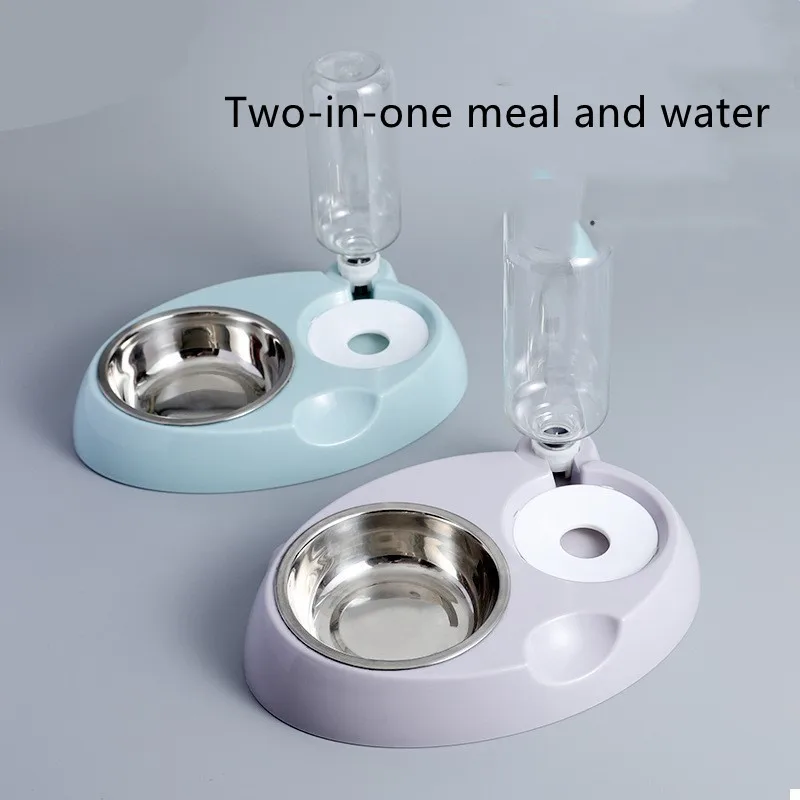 

Pet bowl cat face bowl save space and reduce rollover wet mouth cat bowl pet automatic drinking water feeder dog bowl durable