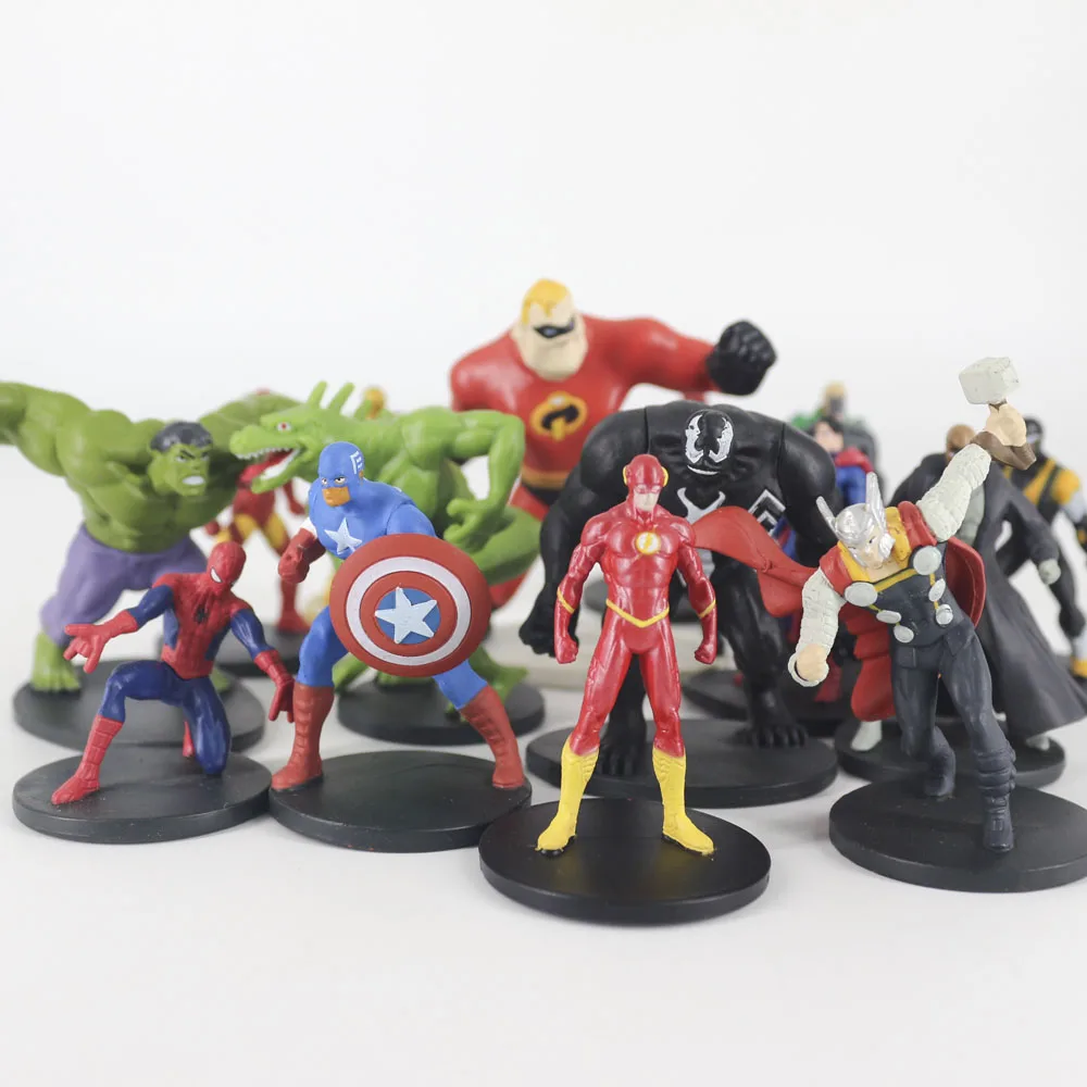 

Avengers Action Figure Superheroes Original Batman Flash Wonder Woman Hulk Aquaman Captain Gifts