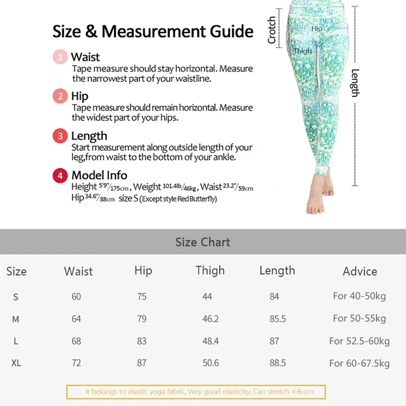 

2019 Sport Gym Fitness Yoga Pants High Waist Print Women Leggings Training Elastic Long Tights for Running Workout Tummy Control