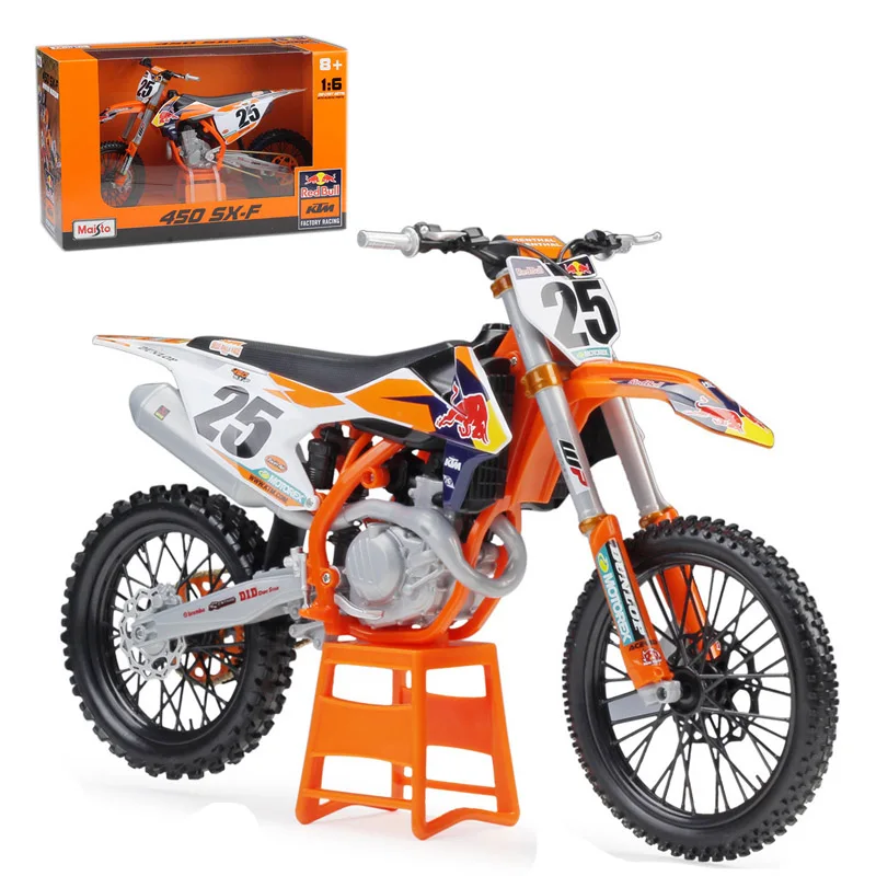 

Kids Toys Maisto 1:6 2017 KTM 450 SX-F Red Bull Model Car Simulation Alloy Metal Toys Motorcycle Gifts