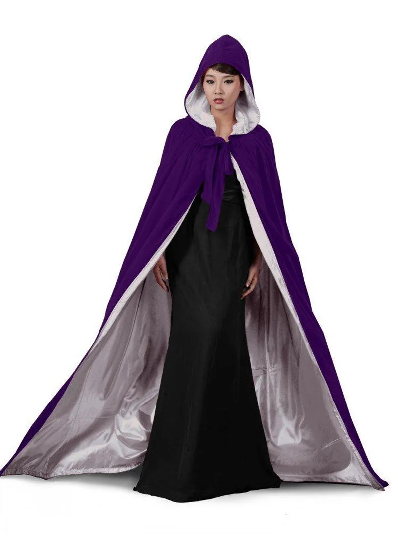 Бархатная накидка с капюшоном зимние свадебные накидки дешевая Wicca Robe Wram