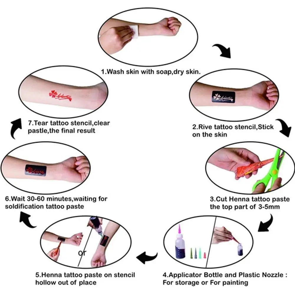 Наклейка для Временной Татуировки 6 цветов | Красота и здоровье