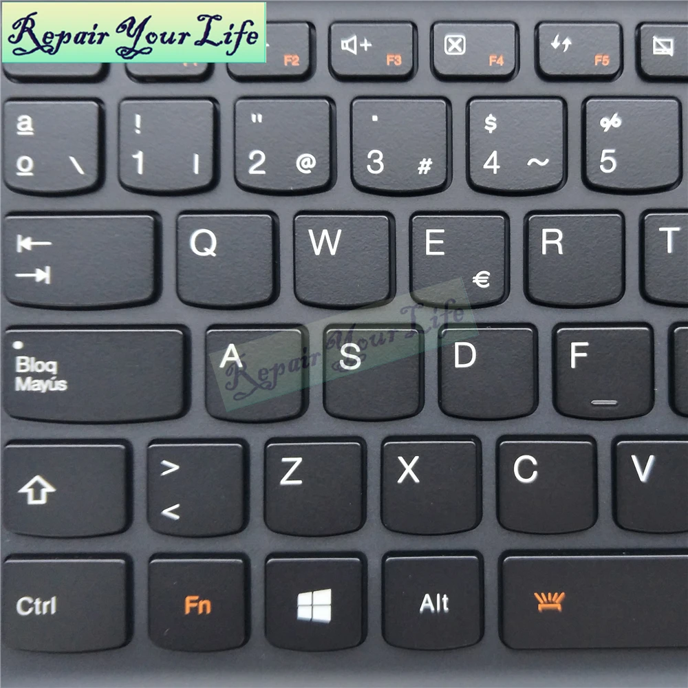 Клавиатура для ноутбука SP Spanish LENOVO FLEX 2 15 S500 S500C S500T 9Z.NAFBQ.G0S 25214143 подсветка черная с