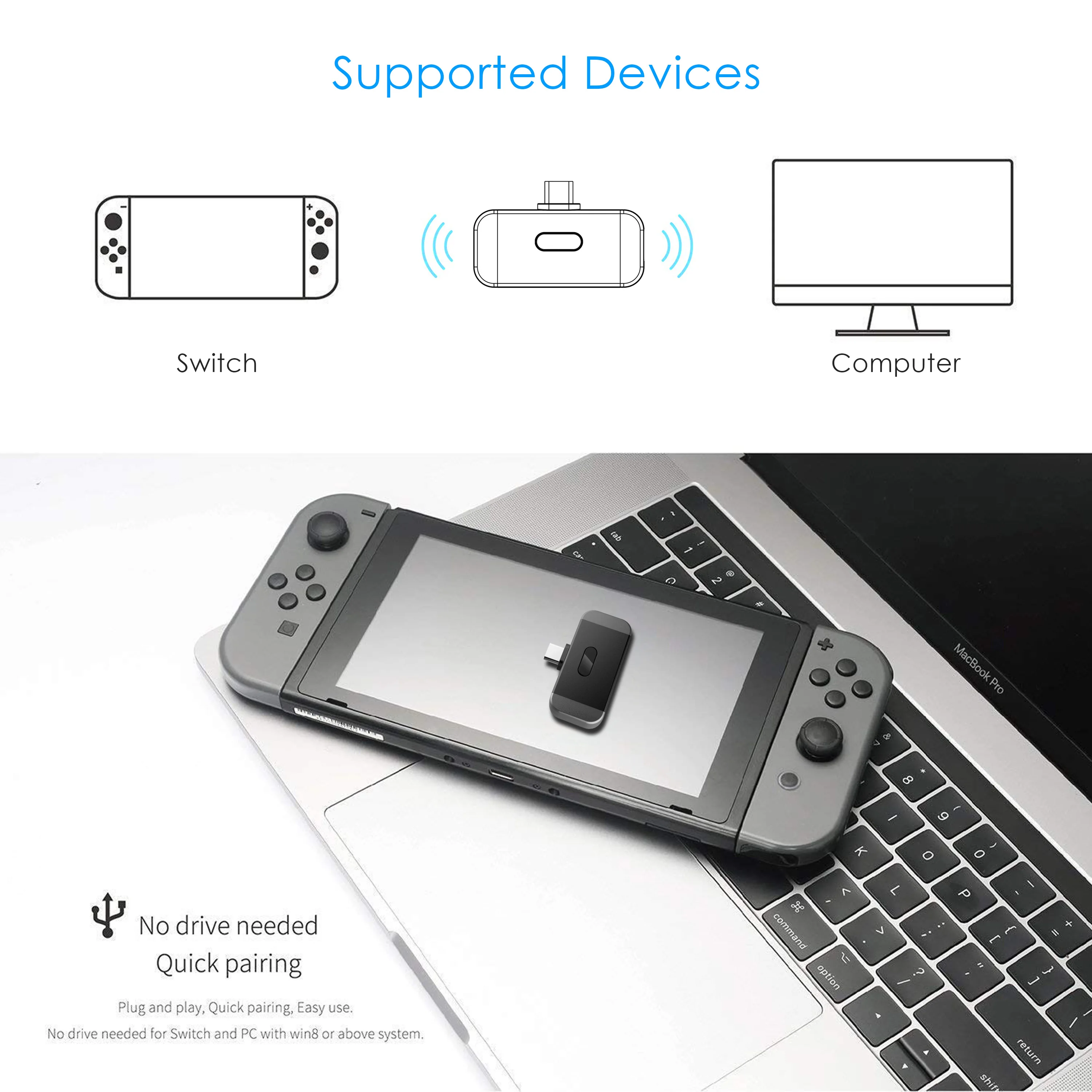 Bluetooth 5 0 AptX LL с низкой задержкой USB Type C аудио передатчик беспроводной адаптер для