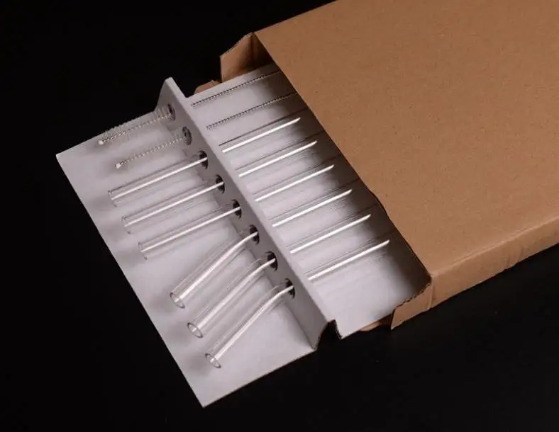 

30 комплектов прямые изогнутые Стекло питьевой набор соломинок с щетка для очистки из высокачественного боросиликатного Стекло без добавле...