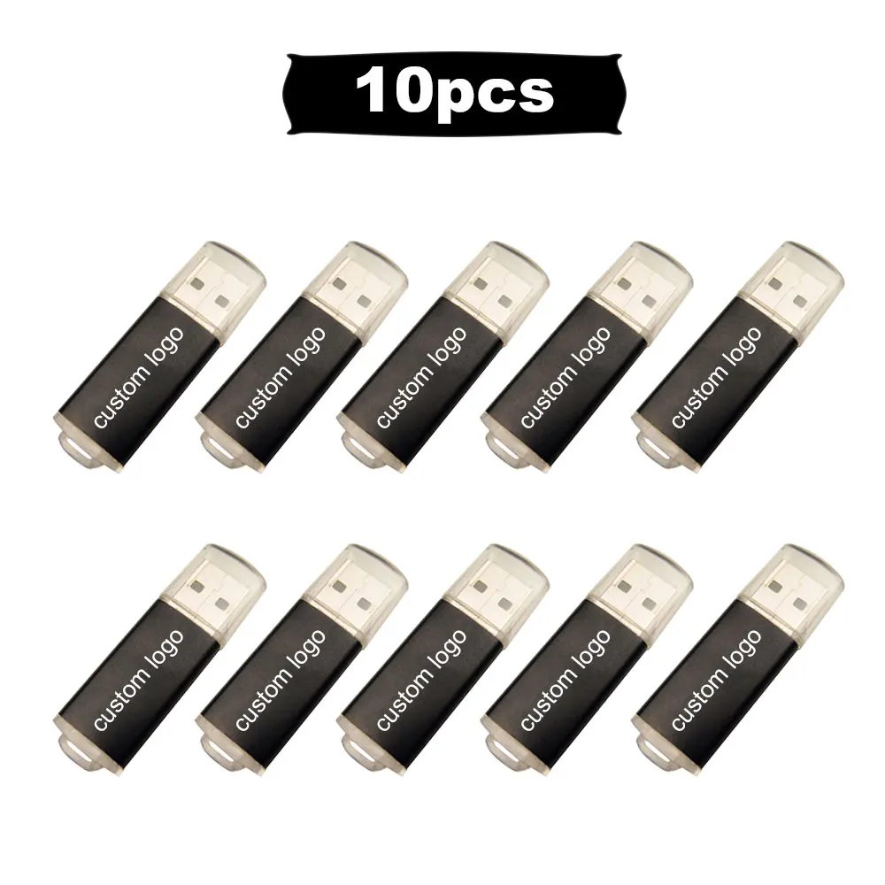 Металлический флеш-накопитель Usb 2 0 10 шт./лот карта памяти 64 ГБ флешка 8 4 16 OTG на 32 с