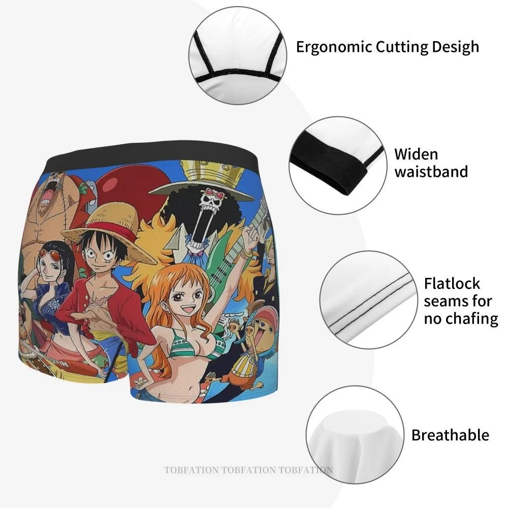 Экипировка цельная обезьянка D. Luffy аниме трусы дышащие Мужское нижнее белье