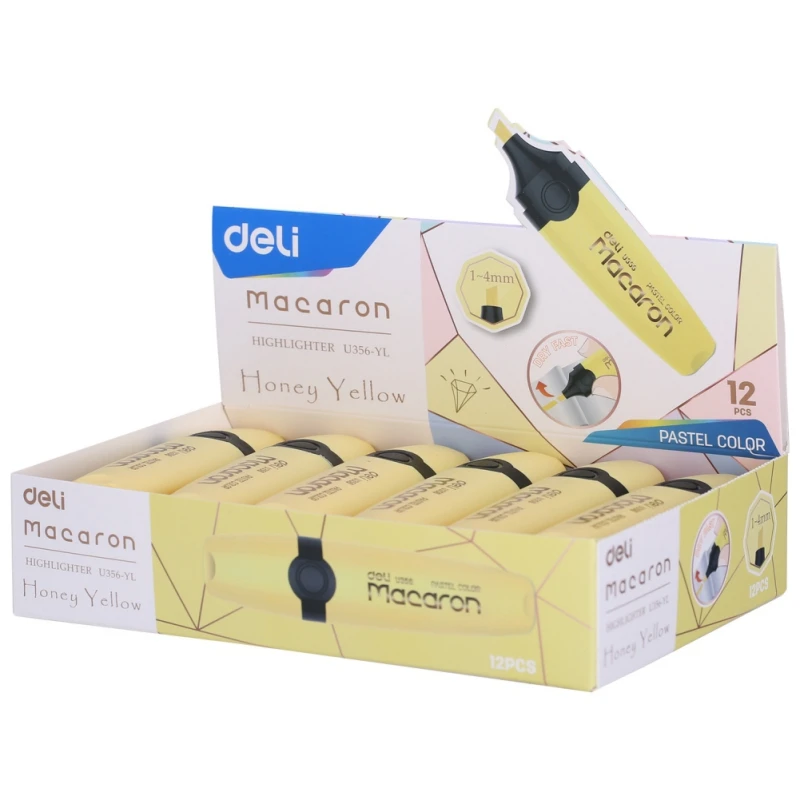 

Deli Macaroon Color Mini Colorful Candy Color Highlighters Promotional Art Markers Fluorescent Pen Gift Stationery