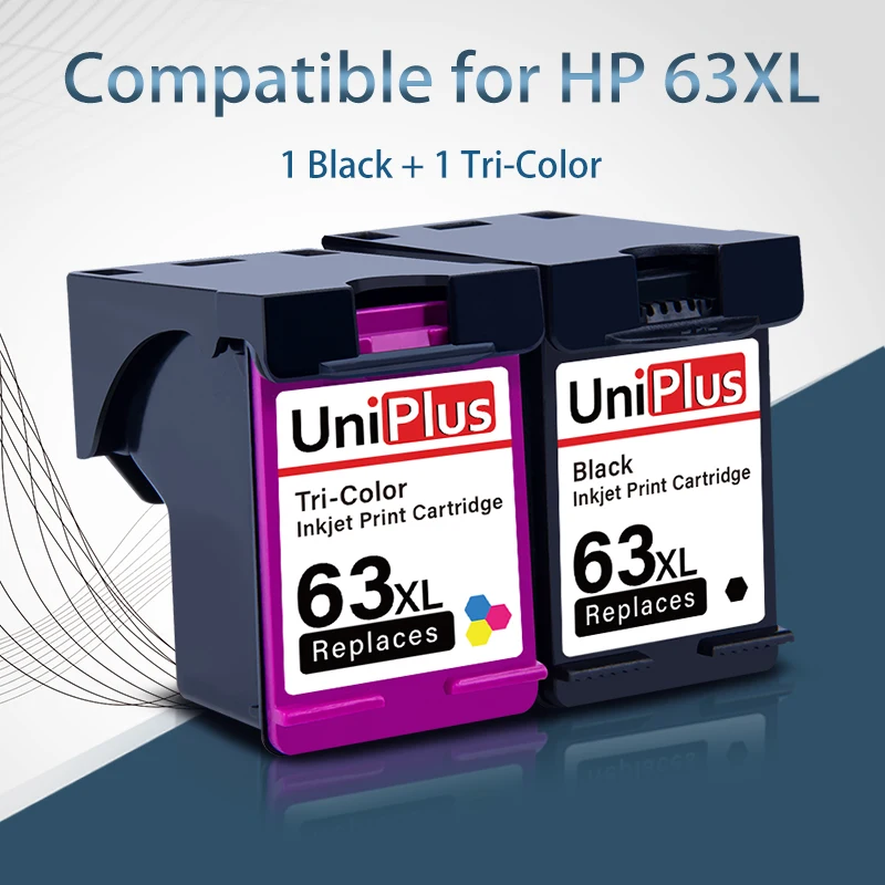 UniPlus совместимый с HP 63 XL чернильный картридж 63XL hp63 для Officejet 5220 5264 все в одном