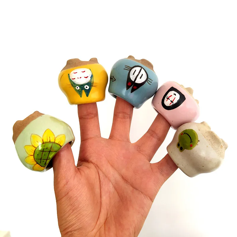 Креативный мультяшный керамический цветочный горшок для суккулентов Мини с