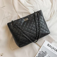 luxury brand handbag for women black chain diamond lattice shoudler bags female designer crossbody bag for girls casual tote sac