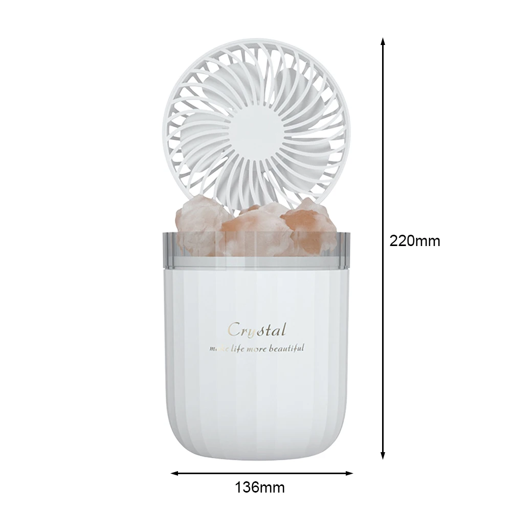 

Portable USB Air Humidifier Crystal Salt Stone Aromatherapy Lamp Aroma Essential Oil Diffuser Air Humidifier Face Skin Care