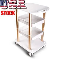 design for microdermabrasionbeauty salon trolley spa styling pedestal rolling cart two shelf abs aluminum trolley