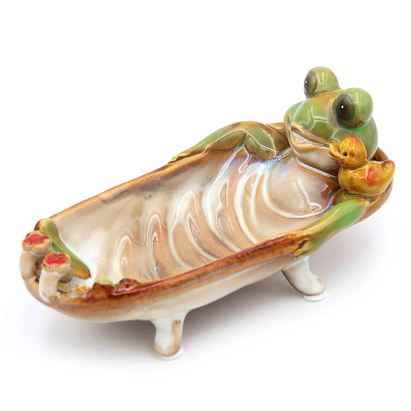 Creative Pastoral Animal High-temperature Ceramic Soap Box with Drain Port Three-dimensional Key Tray Storage Basin Decoration | Дом и сад
