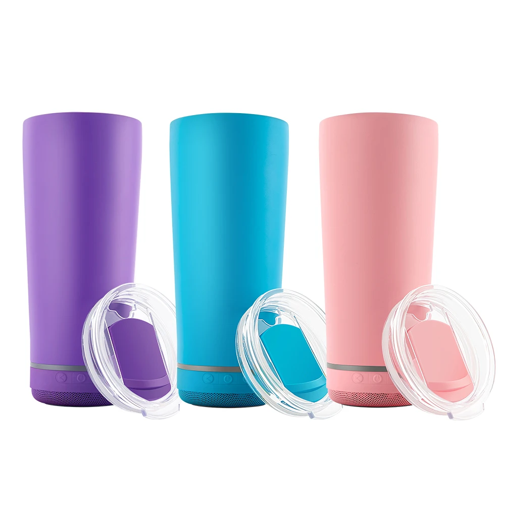 

18oz Music Tumbler Wine Mugs Music Cup Stainless Steel Wireless Speaker Insulated Portable Wedding Gifts