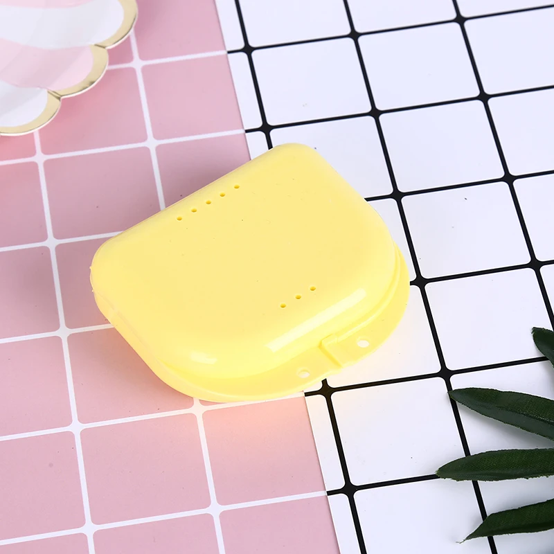 

Fake Teeth Storage Case Dental Retainer Mouth Guard Denture Storage Plastic Box Oral Hygiene Supplies Organizer