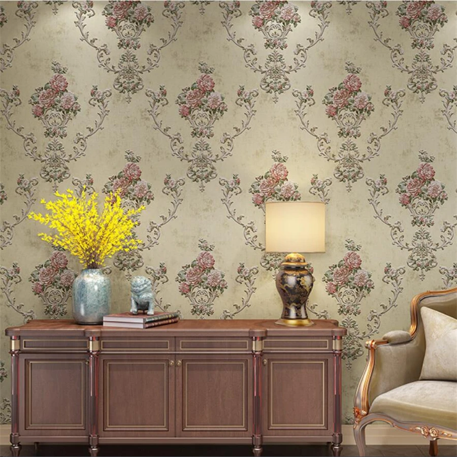 Обои из толстого тисненого материала атмосферные американские нетканые обои