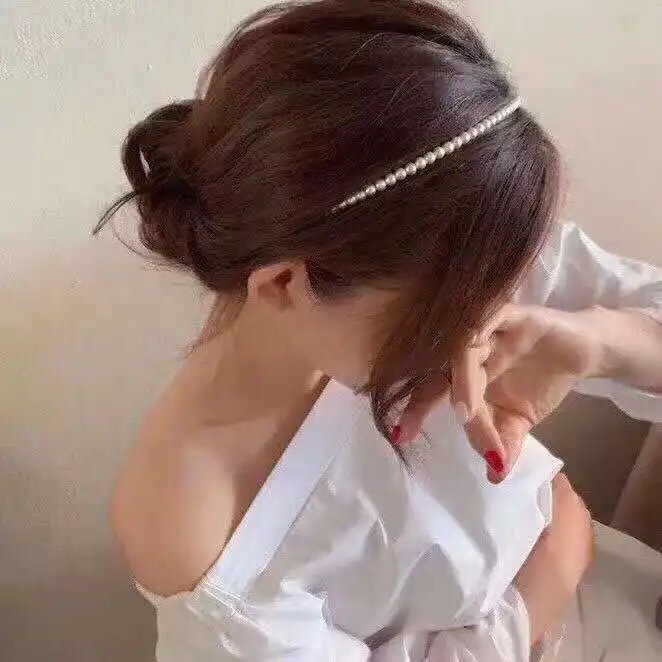 WKOUD Изящные Жемчужные ювелирные изделия ручной работы Жемчужная Повязка на