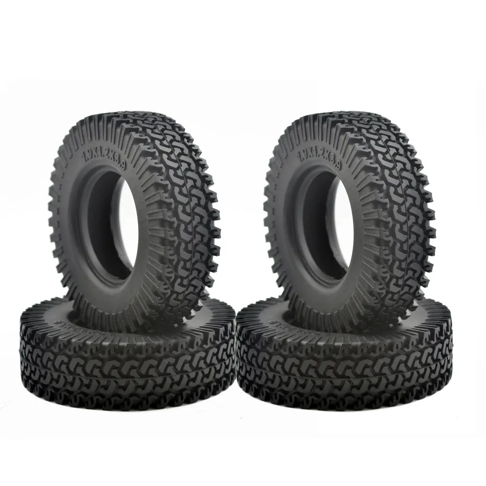 

​4pcs 98MM 1.9"OD Rubber Wheel Tires with Foam for 1/10 RC4WD D90 Axial SCX10 1.9inch Tyres RC Car Accessories Parts