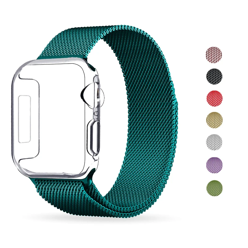 Ремешок для часов, Миланская петля, ремешок для наручных часов Apple Watch 1/2/3, 42 мм, 38 мм, версия браслет Нержавеющая сталь для наручных часов iwatch серии 4 40 мм, длина-44 мм, ремешок для часов