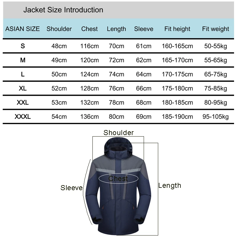 TRVLWEGO Ski Jacket Men Waterproof Winter Snow Removable Lining Thermal Coat Windproof Outdoor Mountain Skiing Snowboard | Спорт и