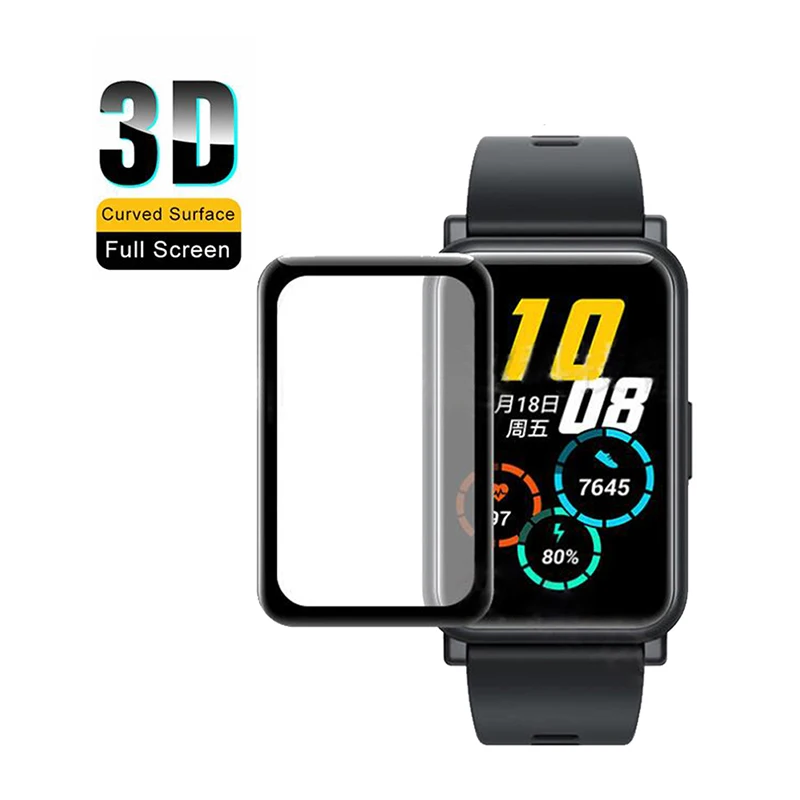 

3D Curved Edge HD Screen Protector Film For Huawei Watch Fit /Honor Watch ES Full Coverage Anti-Scratch Cover Film Accessories