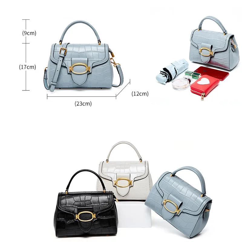 

Bags 2021 Trend Women'S Handbag Sling Bags For Women Crossbody New Cowhide Ladies Stone Pattern Mini Shoulder Messenger Bag