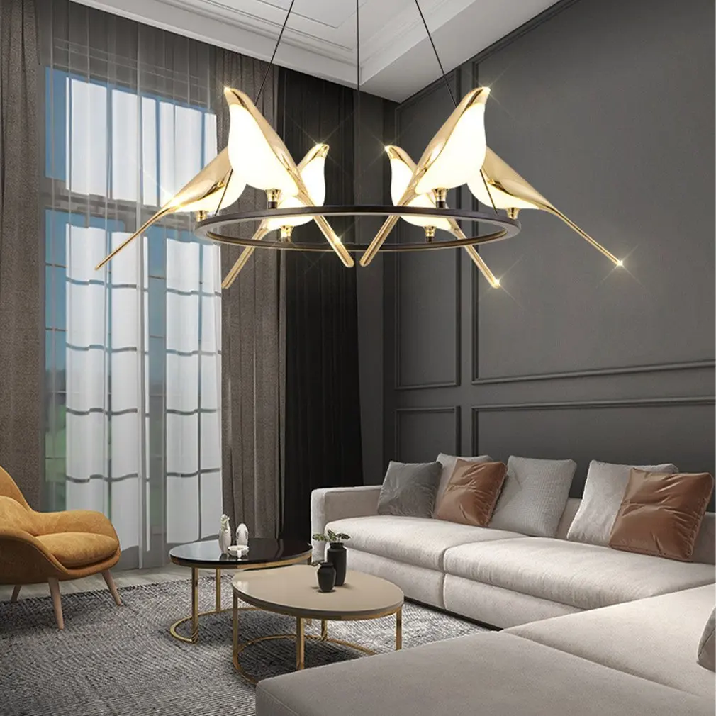 

Wall Lamp Living Room Dining Room Bedroom Bedside Aisle Light Luxury Simple Nordic Lamp Bird Chandelier