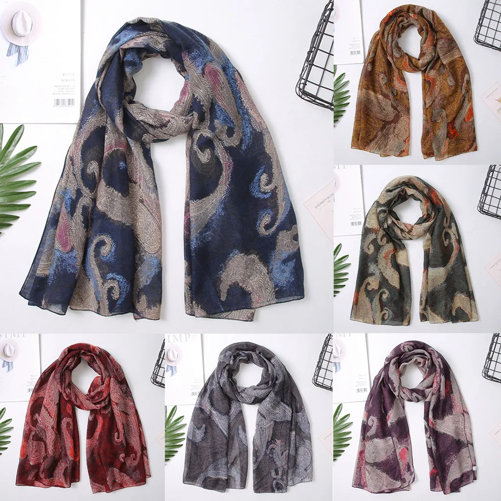 Женская шаль из пряжи Парижа Осенний шарф с принтом зимний для женщин шеи| |