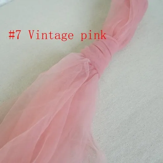 7 Vintage Pink 3 м/5 м Лот 160 см Тюлевая сетчатая кружевная ткань 16 цветов мягкая кружевная ткань для свадебных торжеств DIY занавес Свадебный декор - Color: 7 Vintage Pink
