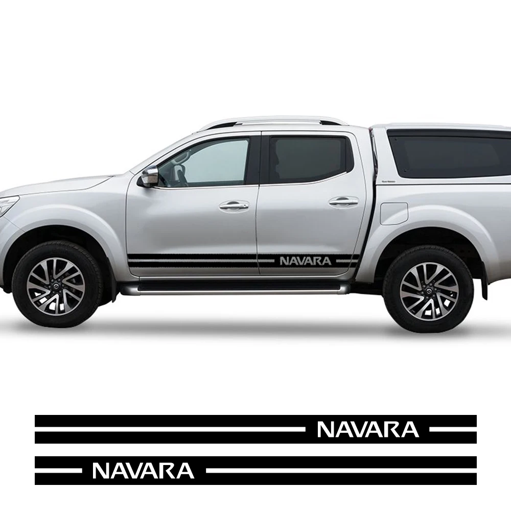 Наклейки с боковыми полосками Двери пикапа для Nissan Navara NP300 графические
