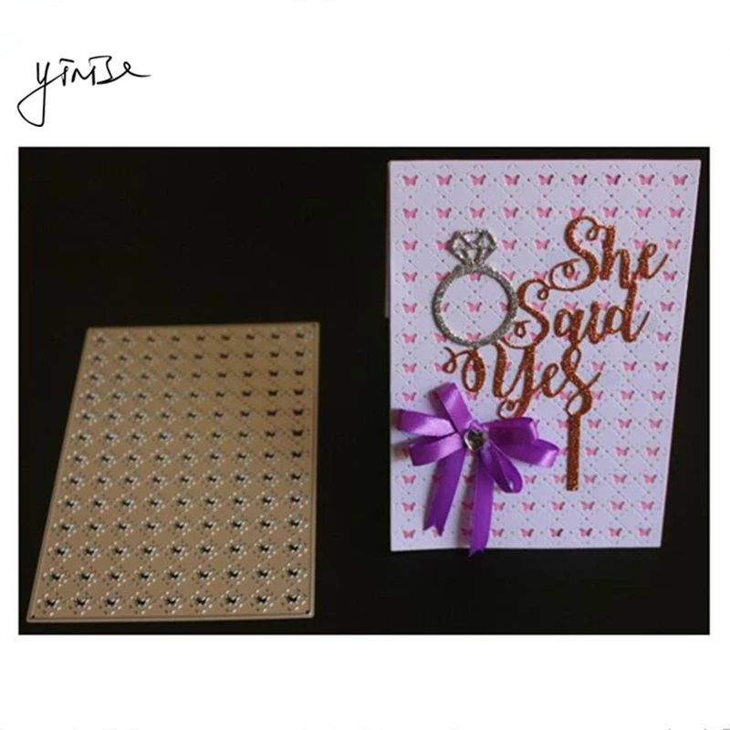 

YINISE Metal Cutting Dies For Scrapbooking Stencils LOVE BACKGROUND DIE CUT DIY Album Cards Decoration Embossing Die Cuts MOLD