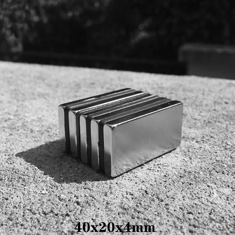 2 ~ 30 шт 40x20x4 мм блок мощные магниты Толщина 4 неодимовый магнит 40x20x4mm Сильные