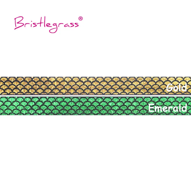 BRISTLEGRASS 100 ярдов по рулону 5/8 &quot15 мм Русалочка весы фольга печать раскладной