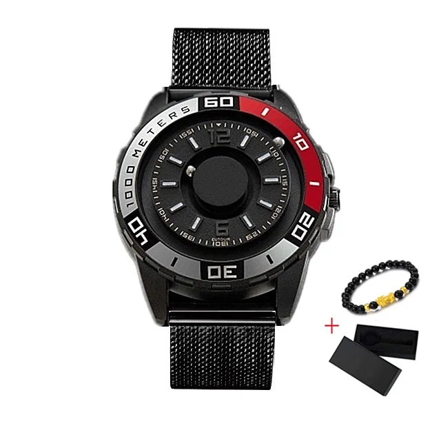 Black Black Steel Eutour Новые магнитные часы мужские Роскошные Силиконовые часы ремешок дизайнерские магнитные часы мужские повседневные кварцевые мужские s наручные часы дропшиппинг - Цвет: Black Black Steel