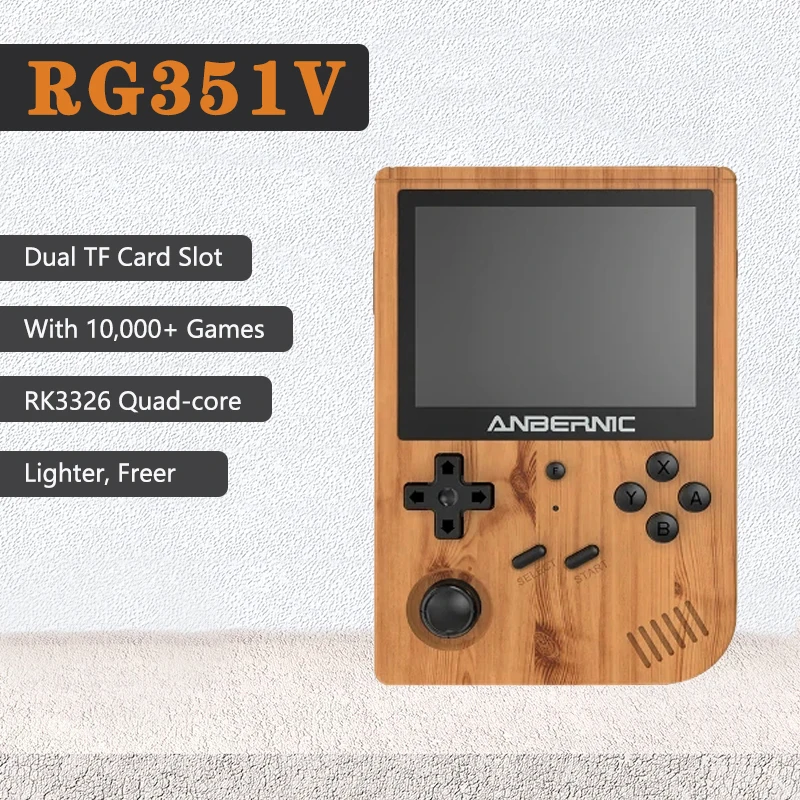 2021 Top RG351V Ретро игровая консоль RK3326 1 5 ГГц процессор 10000 встроенных игр