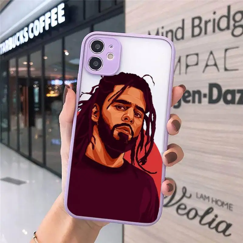 

Y61 Rapper J. Cole luxury Phone Cases shell matte transparent For iphone 7 8 11 12 plus mini x xs xr pro max cover